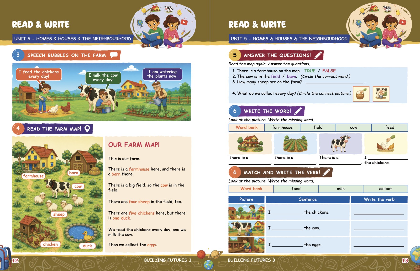 A Building Futures 3 realia reading spread: reading a farm map